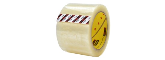 Un rouleau de Ruban pour sceller les boîtes à forte prise 375+ Scotch® transparent.
