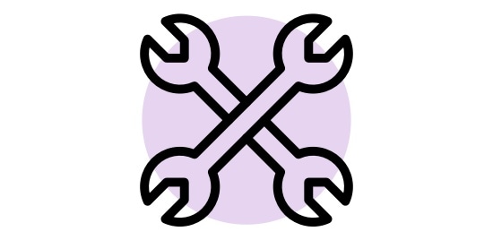 An icon of two crossed wrenches.
