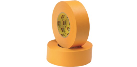 Two rolls of brown paper tape.
