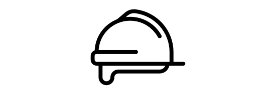 Une icône d’un casque de protection.
