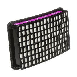 A rectangular filter cartridge with a black plastic grid casing.