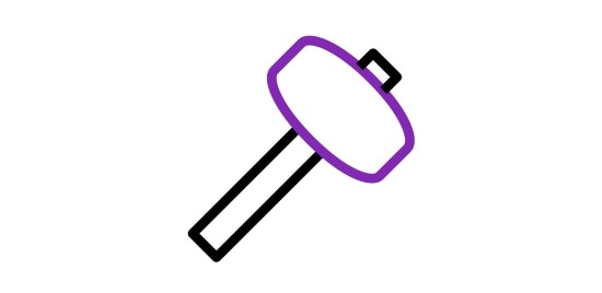 An icon of a mallet.
