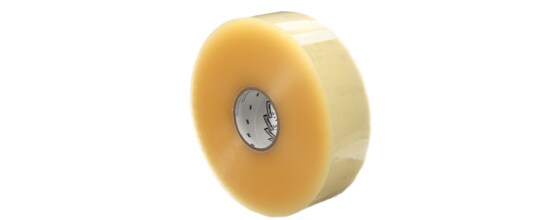 A roll of clear polypropylene tape.

