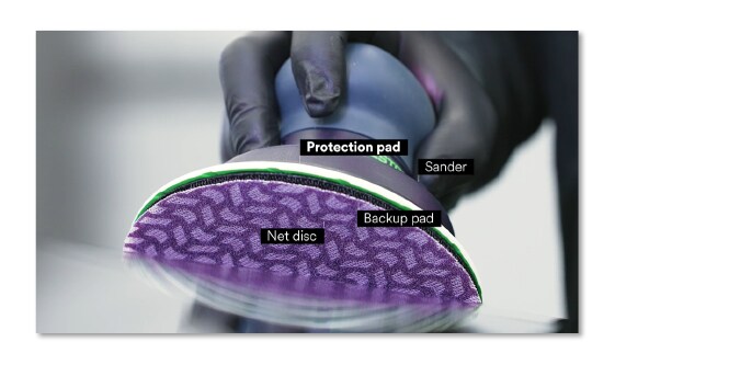 Net abrasives sander

