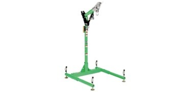 A green and black 3M™ DBI-SALA® Advanced 5-Piece Davit Hoist System.
