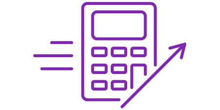 Icône d’une calculatrice violette.

