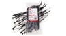Assorted black and white cable ties.