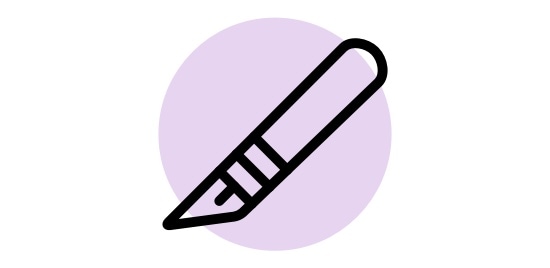 An icon of a blade used to install vehicle wraps.
