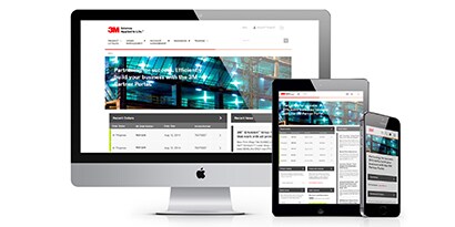 Desktop monitor, tablet and mobile device displaying the same responsive website.
