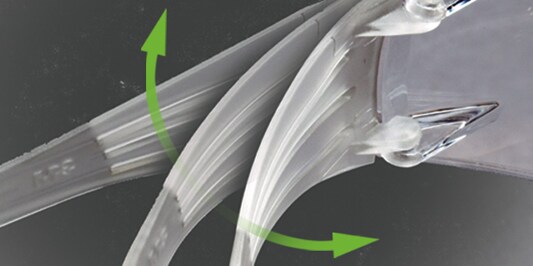 Showing how 3M™ Pressure Diffusion Temple Technology works
