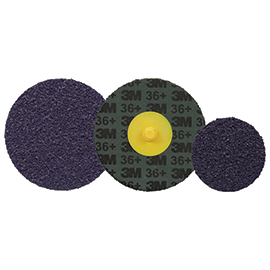Trois disques abrasifs 3M de dimensions différentes.