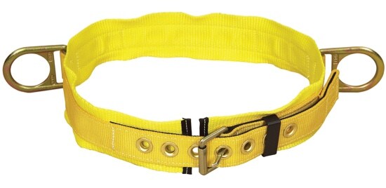 Une ceinture de positionnement jaune.
