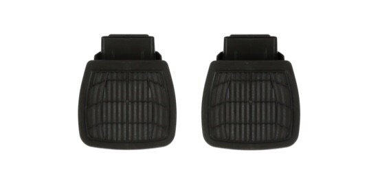 Two black 3M™ Secure Click™ Respirator Cartridges.
