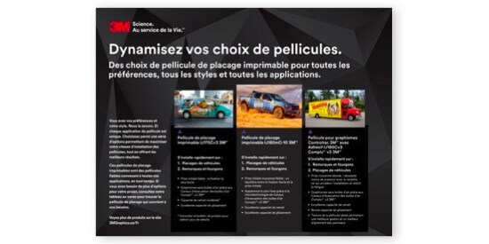 Une brochure noire intitulée « Ajoutez de la vie à vos choix de placage ».
