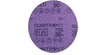 Un Disque en pellicule 775L Hookit(MC) Cubitron(MC) II 3M(MC) violet.
