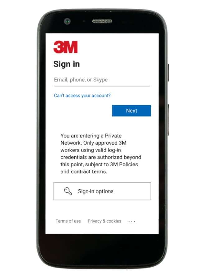Un smartphone affichant l’appli My 3M.
