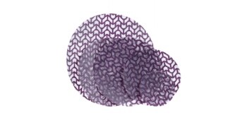 Cinq Disques de ponçage 3M XtractMC violets de différentes tailles.
