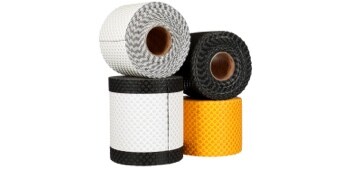 Four rolls of 3M™ Stamark™ High Performance Tape 380aw in various colours.
