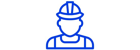 An icon of a construction worker. 
