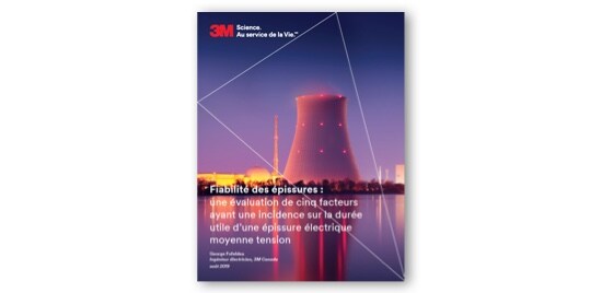 La couverture d&rsquo;une brochure montrant une tour de refroidissement nucl&eacute;aire au cr&eacute;puscule. 
