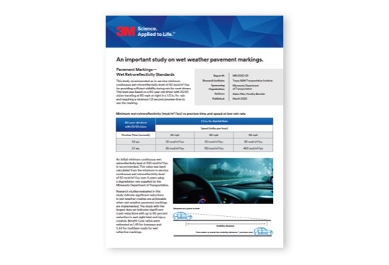 An informational article on the reduction in wet-night fatal injury collisions.

