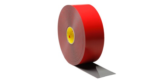 A roll of red acrylic tape.
