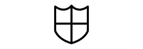 Une icône d’un bouclier.
