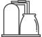 Chemical manufacturing icon.