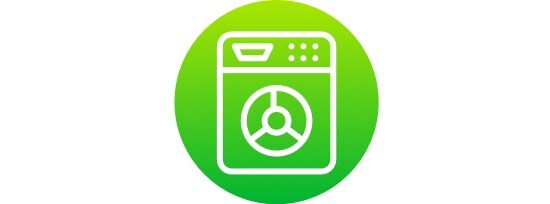 An icon of a washing machine.
