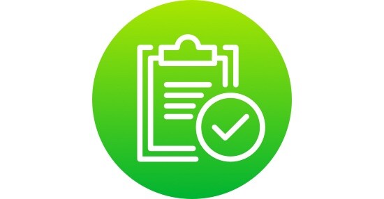 Une icône de planchette à pince avec un crochet.
