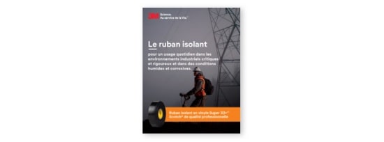 Une fiche de vente montrant un travailleur de la construction à l’extérieur avec des lignes électriques en arrière-plan.
