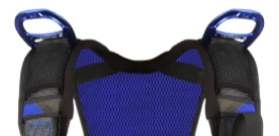 Options d’anneaux en D aux épaules pour les Harnais de sécurité ExoFit(MC) DBI-SALA® 3M(MC).
