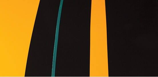 A line of 3M™ Tri Line Knifeless Tape on a car.
