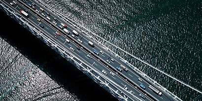 Looking down at Tokyo, Japan

