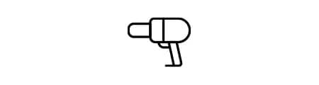 Heat gun icon.
