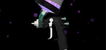 Pistolet de pulvérisation de pointe facile à nettoyer.
