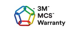 The 3M MCS Warranty logo featuring vibrant, colourful interlocking shapes, highlighting comprehensive graphics warranty.