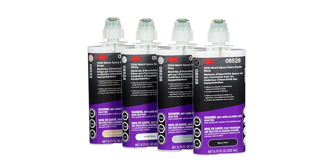3M OEM Match Epoxy Seam Sealer four colors.
