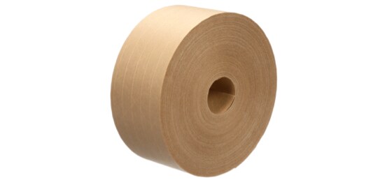A roll of brown water activated tape.
