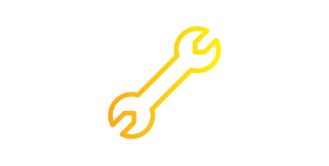 Une icône de clé à molette.
